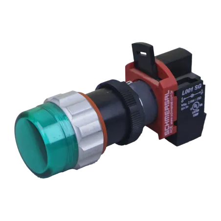 PULSADOR LUMINOSO LED VERDE 1NO - 220VAC EX